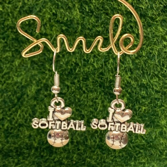 Softball Earring, Sports Earring, Softball Jewelry, Athletic Earring, Gift Idea - Picture 5 of 7